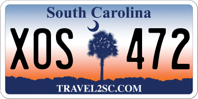 SC license plate XOS472