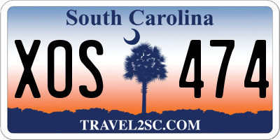 SC license plate XOS474