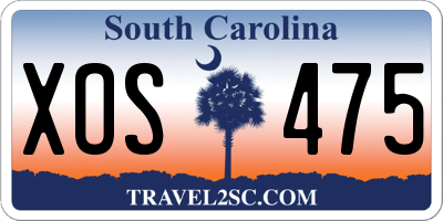 SC license plate XOS475