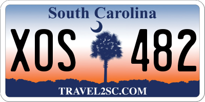 SC license plate XOS482