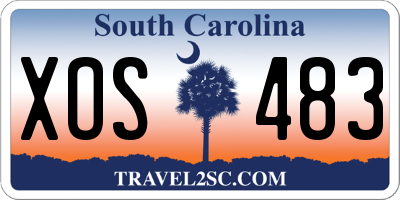 SC license plate XOS483