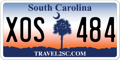 SC license plate XOS484