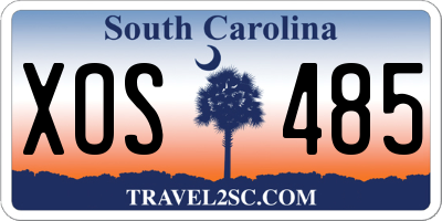 SC license plate XOS485