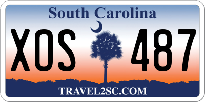 SC license plate XOS487