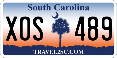 SC license plate XOS489