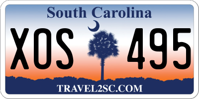 SC license plate XOS495