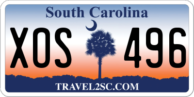 SC license plate XOS496