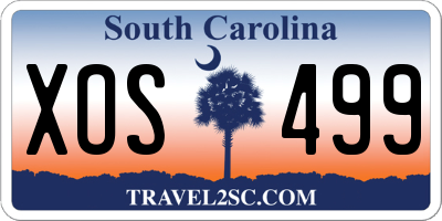 SC license plate XOS499