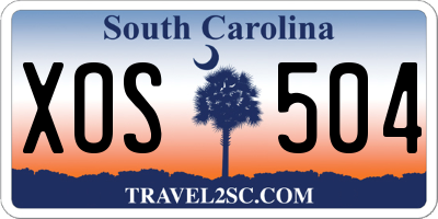 SC license plate XOS504