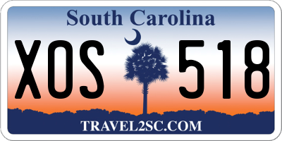 SC license plate XOS518