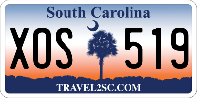 SC license plate XOS519