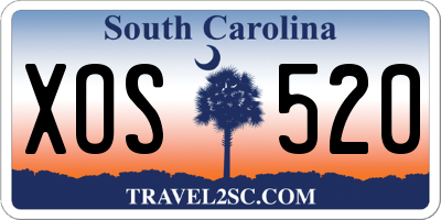 SC license plate XOS520