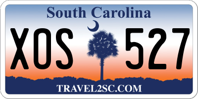 SC license plate XOS527