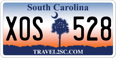 SC license plate XOS528