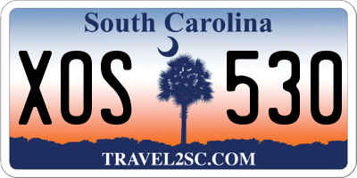 SC license plate XOS530