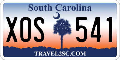 SC license plate XOS541