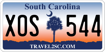 SC license plate XOS544