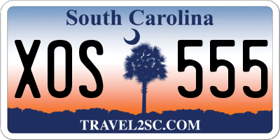 SC license plate XOS555