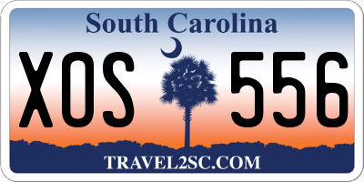SC license plate XOS556
