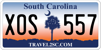 SC license plate XOS557