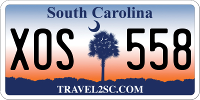 SC license plate XOS558