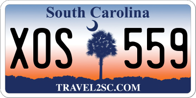 SC license plate XOS559