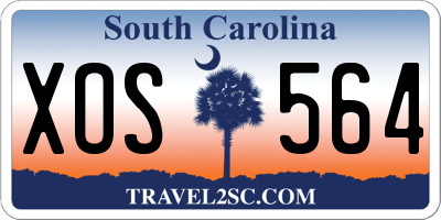 SC license plate XOS564