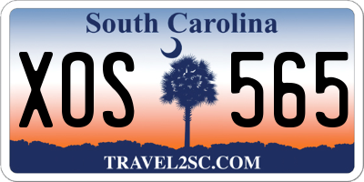SC license plate XOS565