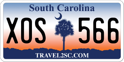 SC license plate XOS566
