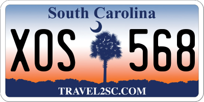SC license plate XOS568