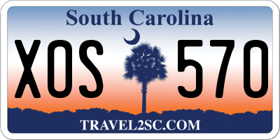 SC license plate XOS570