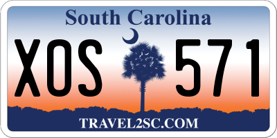 SC license plate XOS571