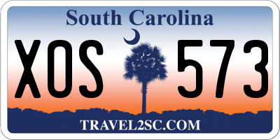 SC license plate XOS573