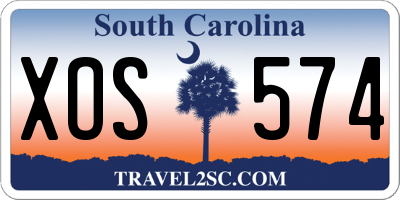 SC license plate XOS574