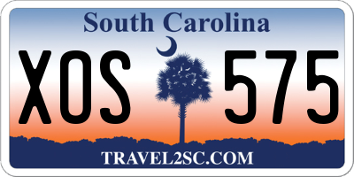 SC license plate XOS575