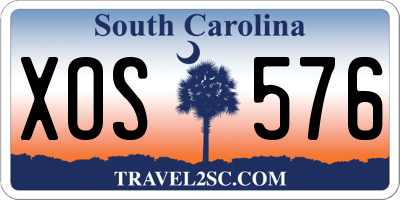SC license plate XOS576