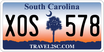 SC license plate XOS578