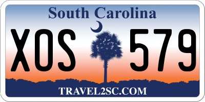 SC license plate XOS579