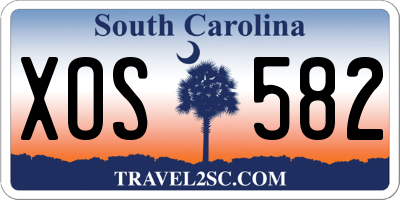 SC license plate XOS582