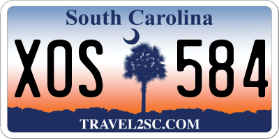 SC license plate XOS584