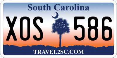 SC license plate XOS586