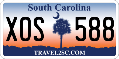 SC license plate XOS588