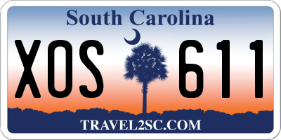 SC license plate XOS611