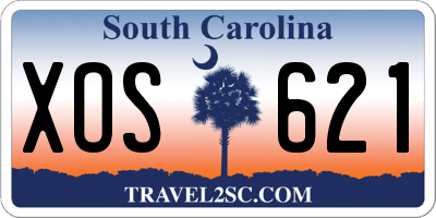 SC license plate XOS621