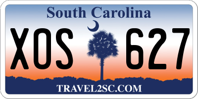 SC license plate XOS627