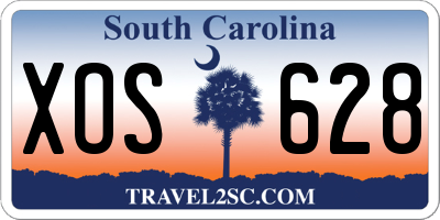 SC license plate XOS628