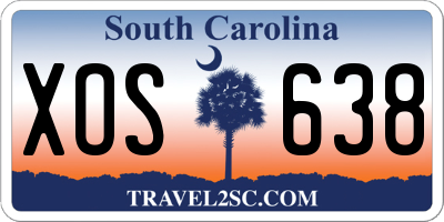 SC license plate XOS638