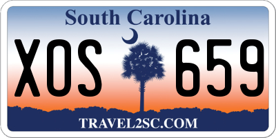 SC license plate XOS659