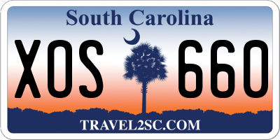 SC license plate XOS660