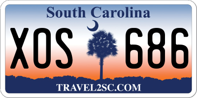 SC license plate XOS686